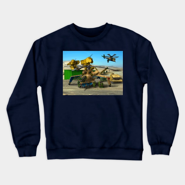 Thorntail Attack Helicopter Crewneck Sweatshirt by Oswald's Oddities